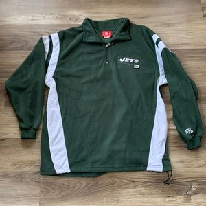 NFL NY JETS Football Fleece Green Pullover Jacket NYJETS L Large VF Imagewear